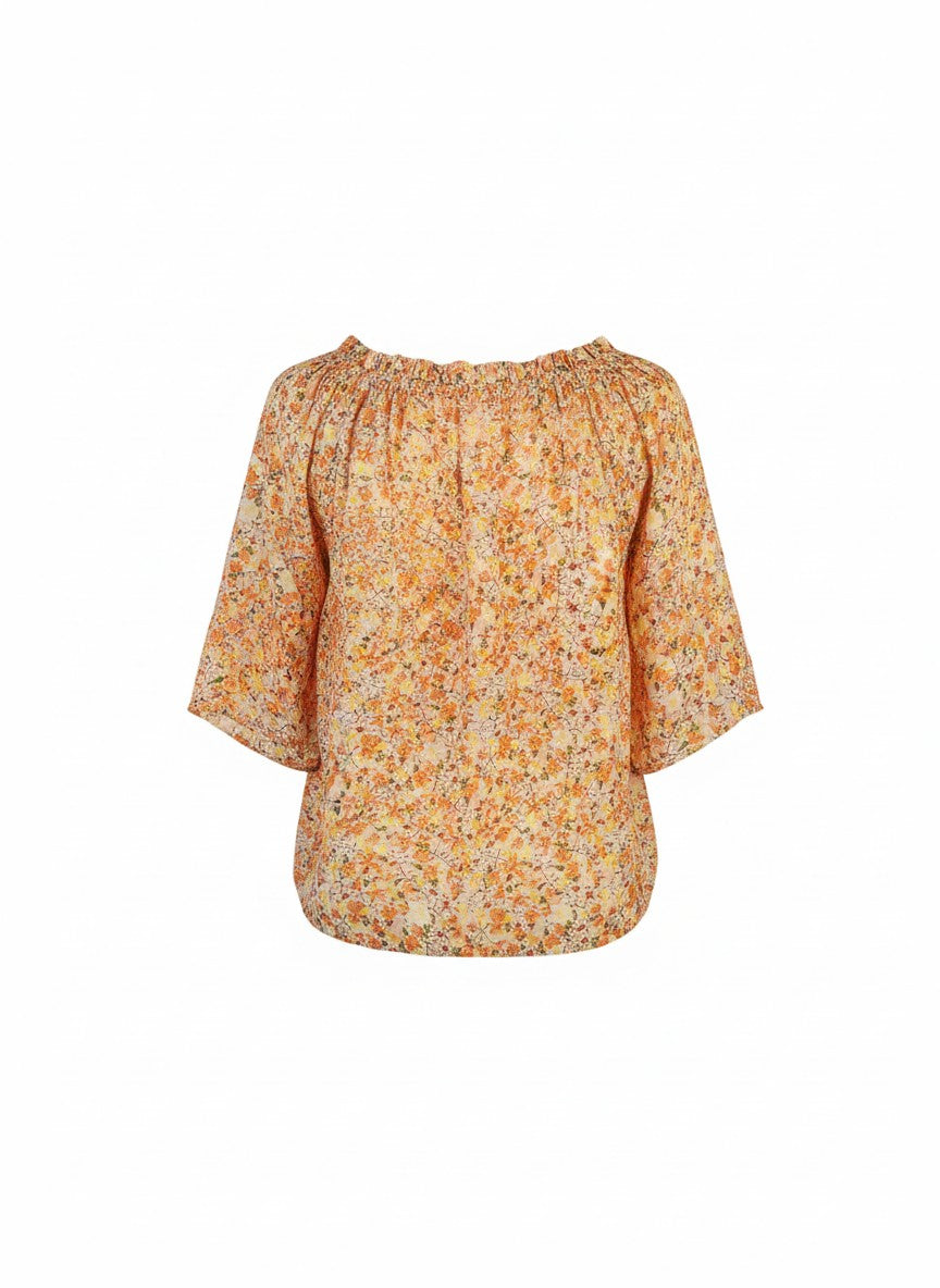 Oversized Style Bluză cu Imprimeu Paisley și Detalii Tip Ie