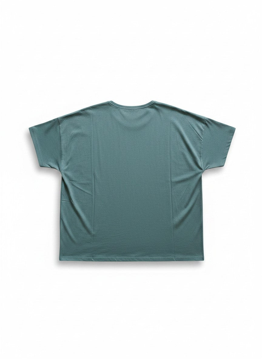 Tricou Teal Magnolia – Confort și Stil Azure Petals