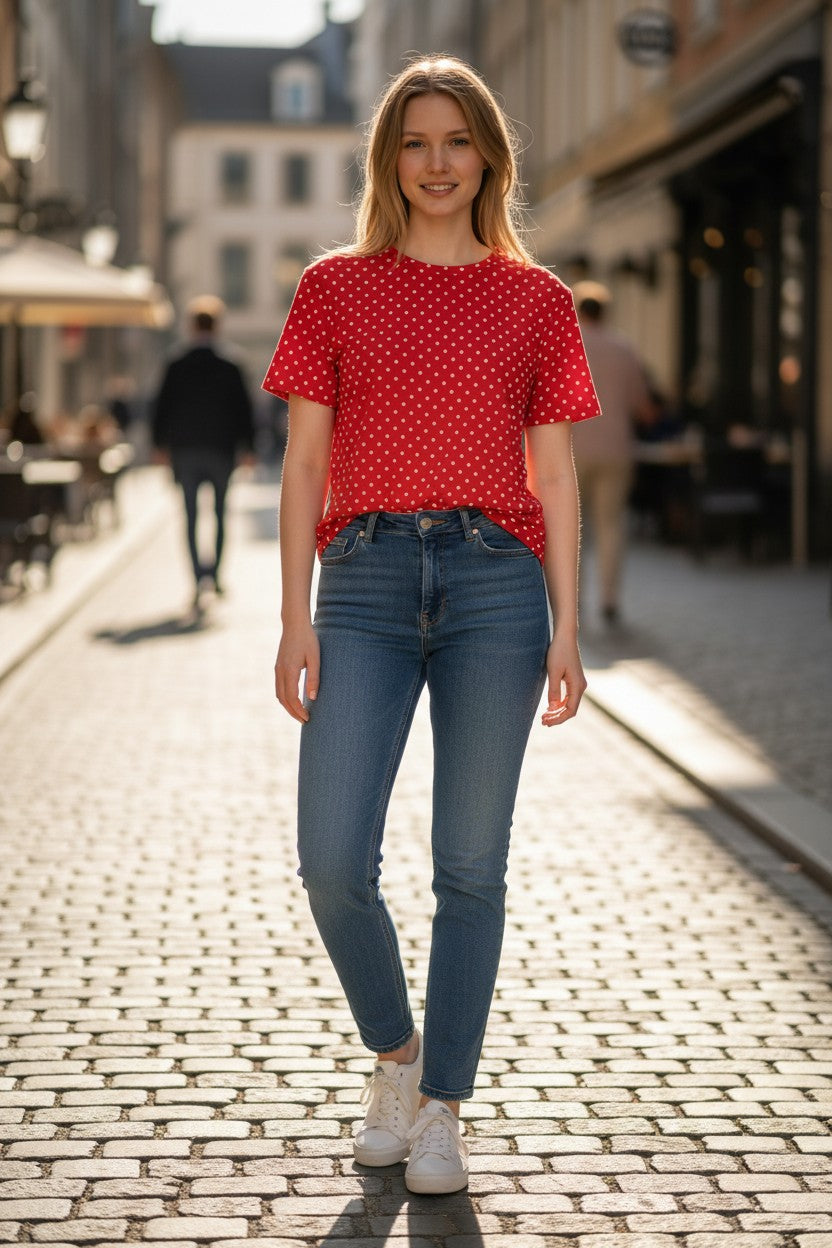 Bluză Riviera Dots Pin-Up Charm
