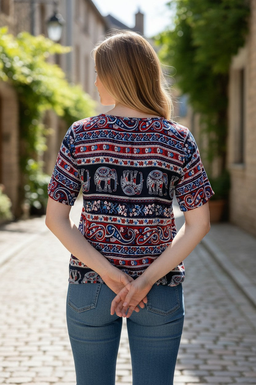 Bluză Top Mystic Elephant Exotic