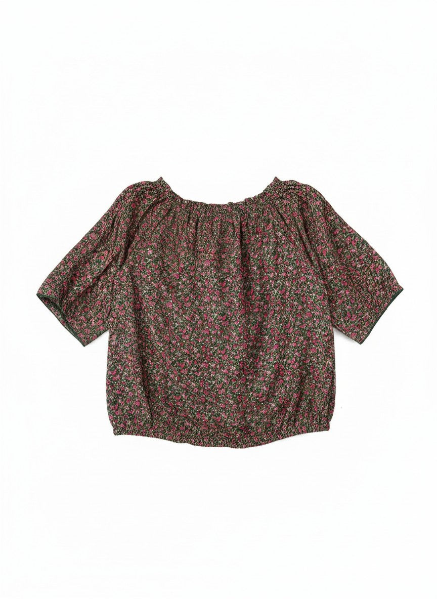 Oversized Style Bluză cu Imprimeu Paisley și Detalii Tip Ie
