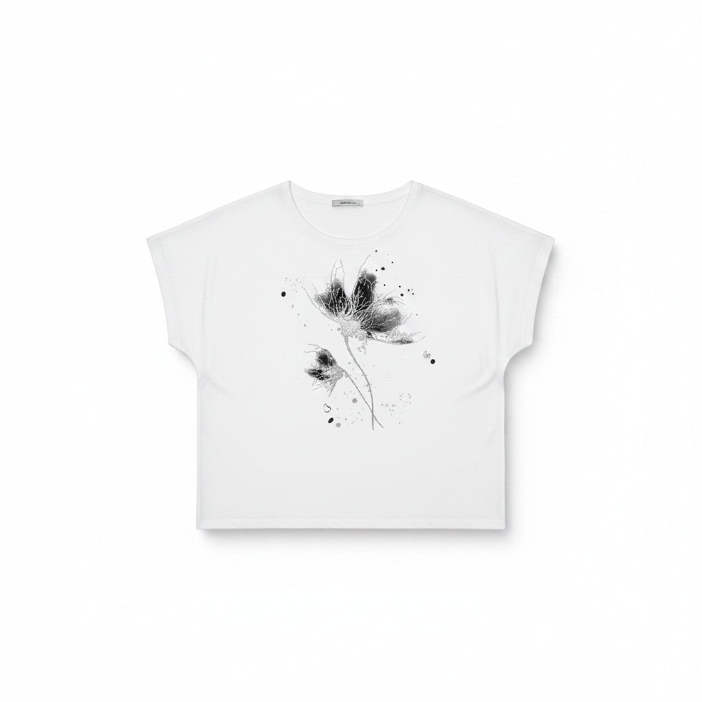 Tricou Fresh Canvas – Confort și Stil White Poetry