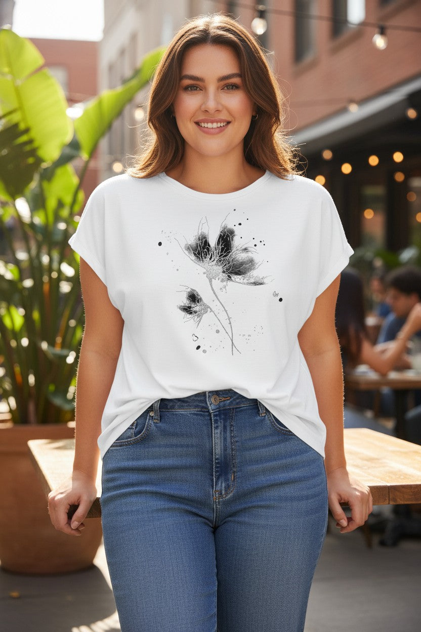 Tricou Fresh Canvas – Confort și Stil White Poetry
