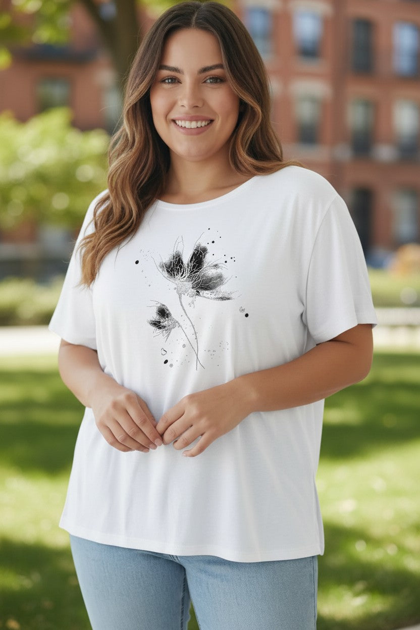 Tricou Fresh Canvas – Confort și Stil White Poetry
