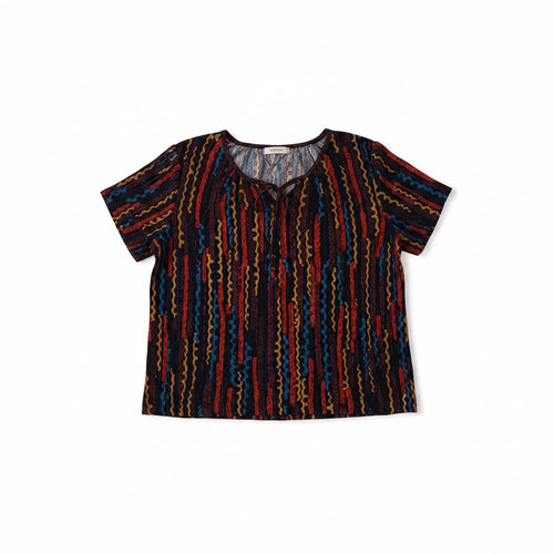 Bluză Boho Zig-Zag Black