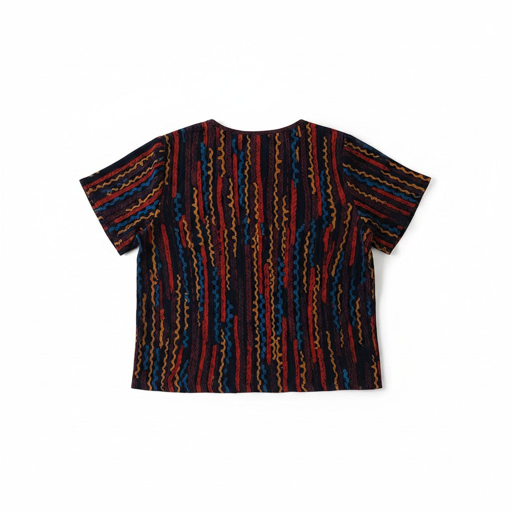 Bluză Boho Zig-Zag Black