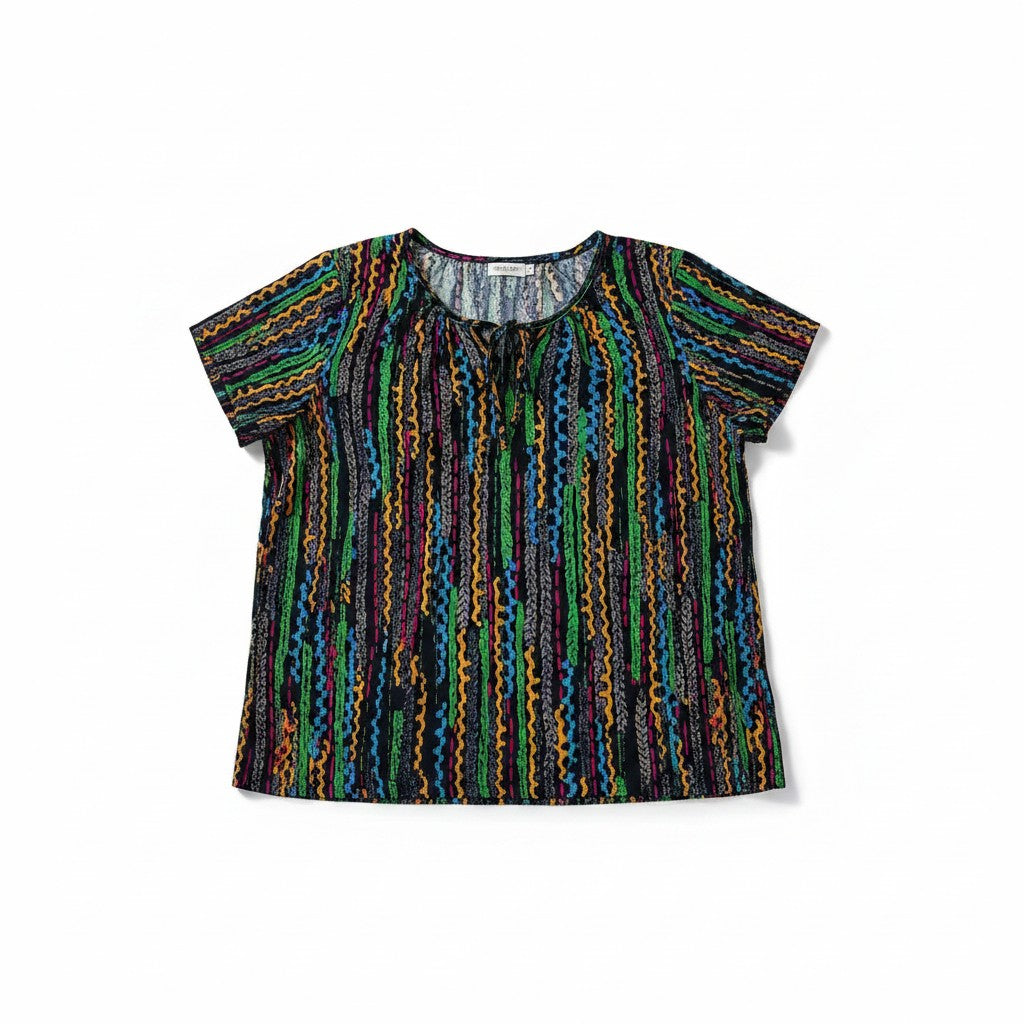 Bluză Electric Waves Boho Zig-Zag