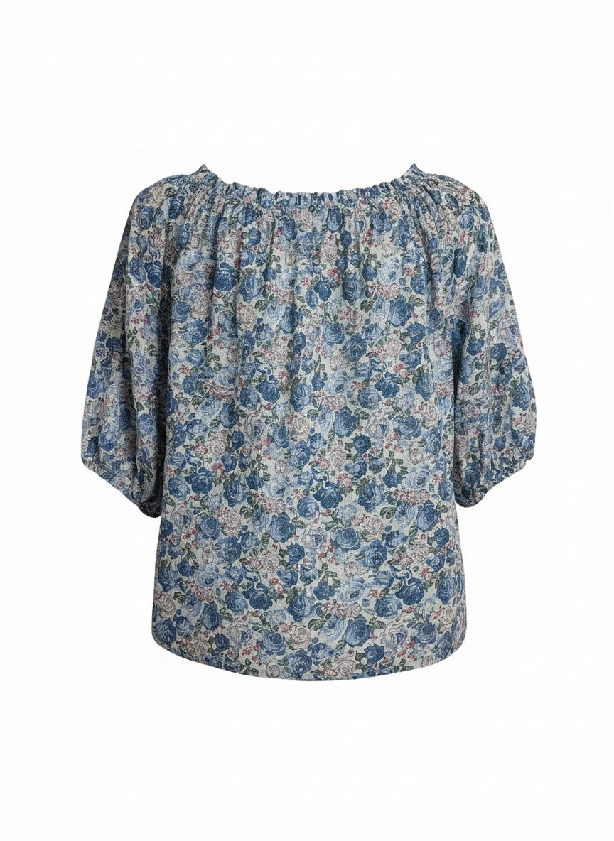 Oversized Style Bluză cu Imprimeu Paisley și Detalii Tip Ie