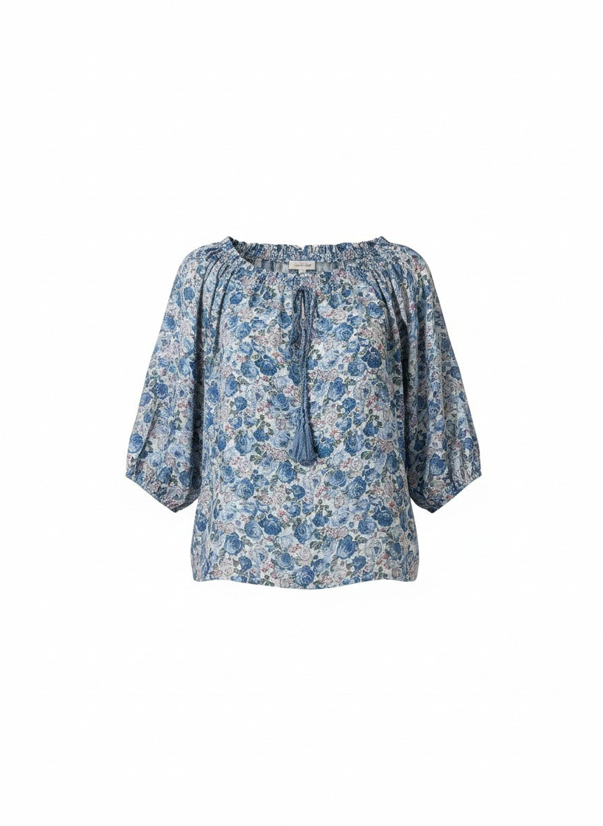 Oversized Style Bluză cu Imprimeu Paisley și Detalii Tip Ie