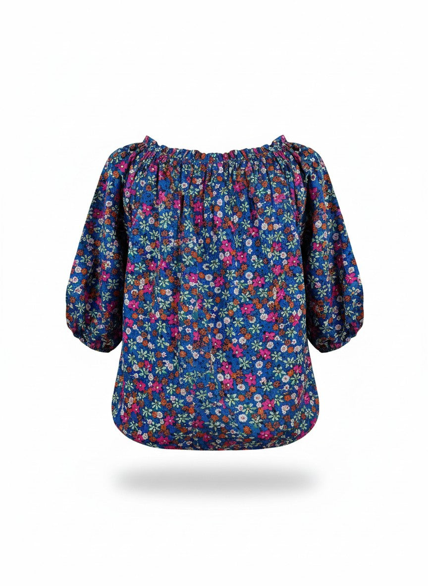 Oversized Style Bluză cu Imprimeu Paisley și Detalii Tip Ie