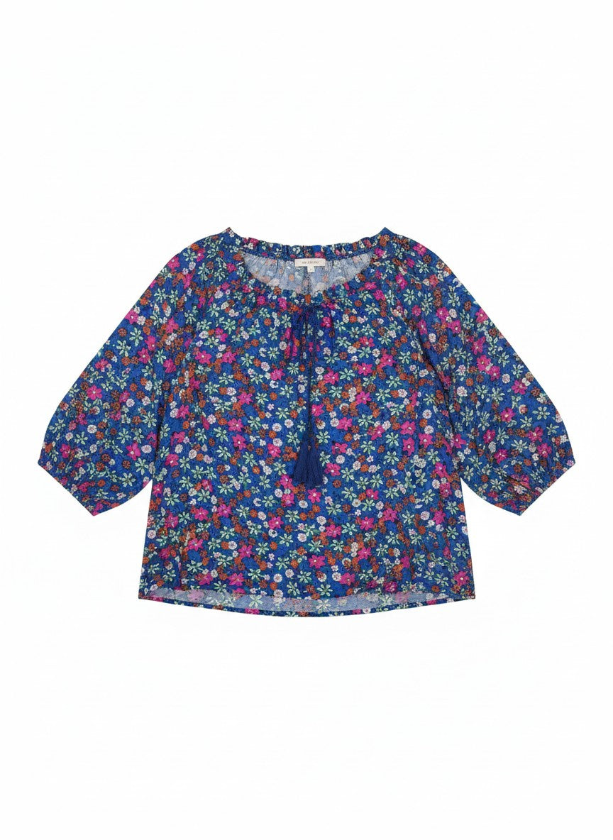 Oversized Style Bluză cu Imprimeu Paisley și Detalii Tip Ie