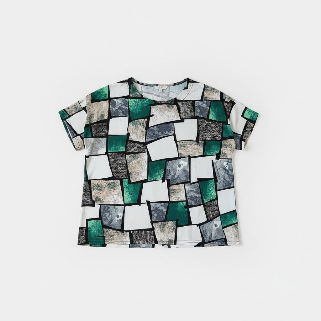 Bluză Mosaic Abstract Green