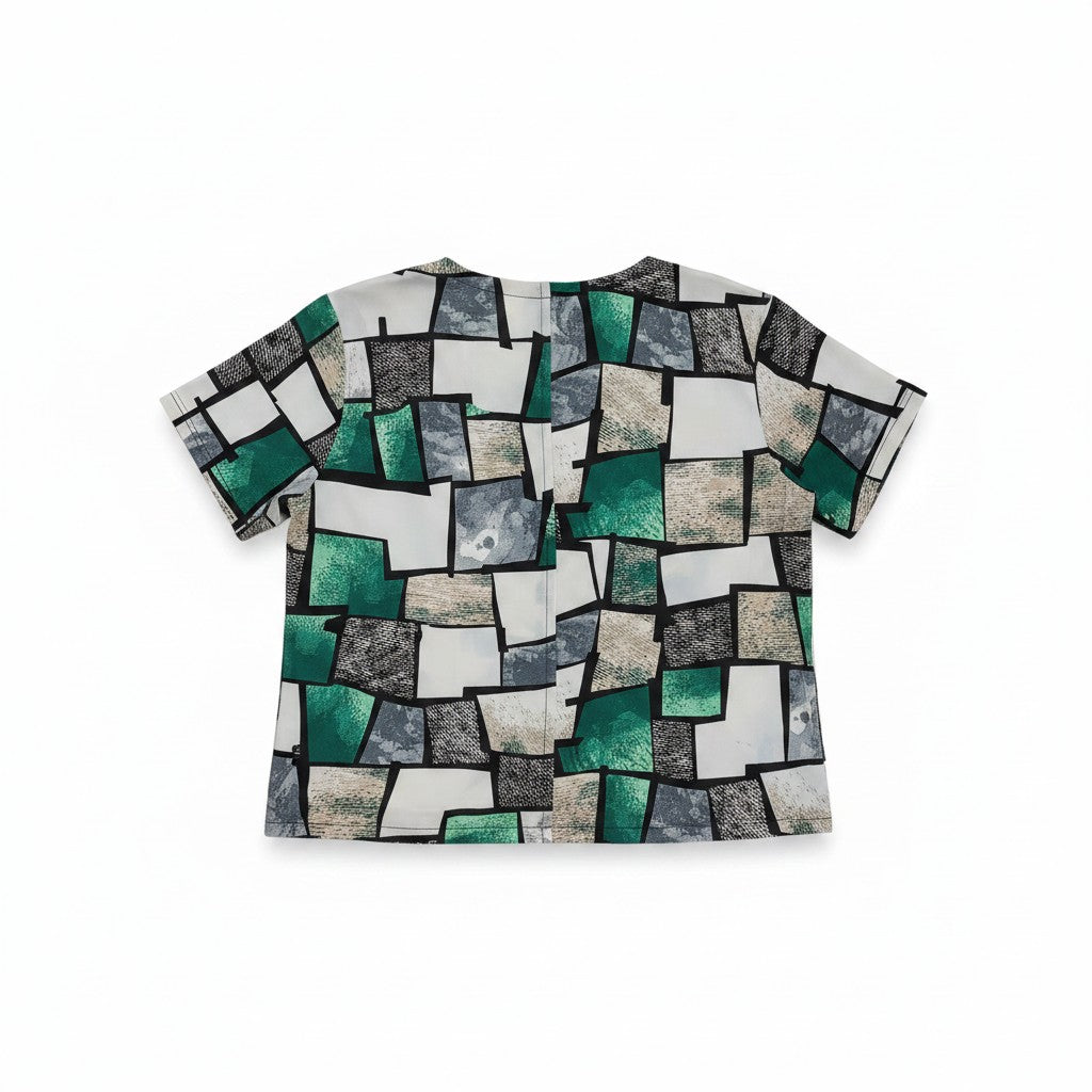 Bluză Mosaic Abstract Green