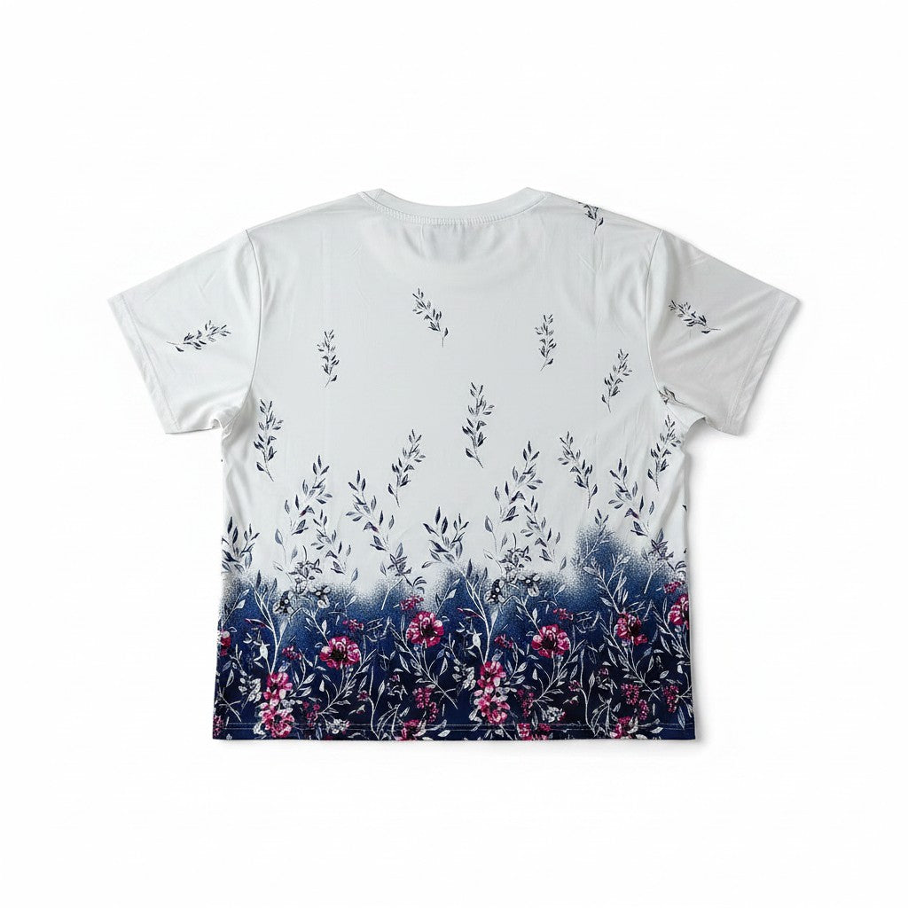 Bluză White Indigo Bloom Degrade Petals