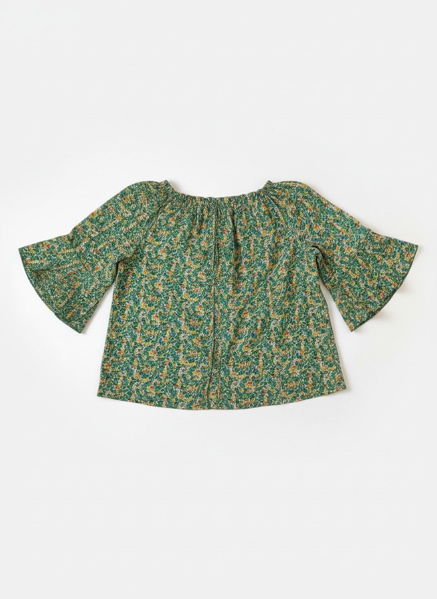 Oversized Style Bluză cu Imprimeu Paisley și Detalii Tip Ie
