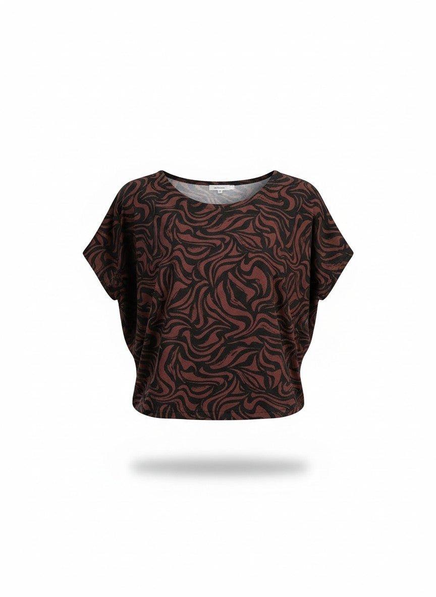 Bluza Chocolate Waves – Confort și Stil Silk-Soft Espresso