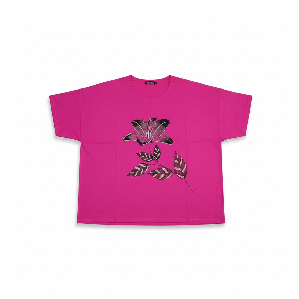 Tricou Fuchsia Lily – Confort și Stil Royal Pink Orchid