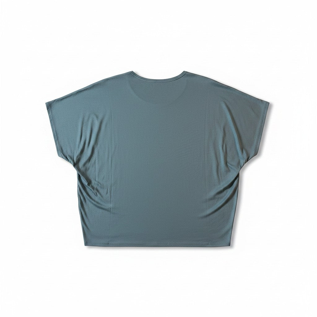 Tricou Teal Blossom – Confort și Stil Artistic Rain