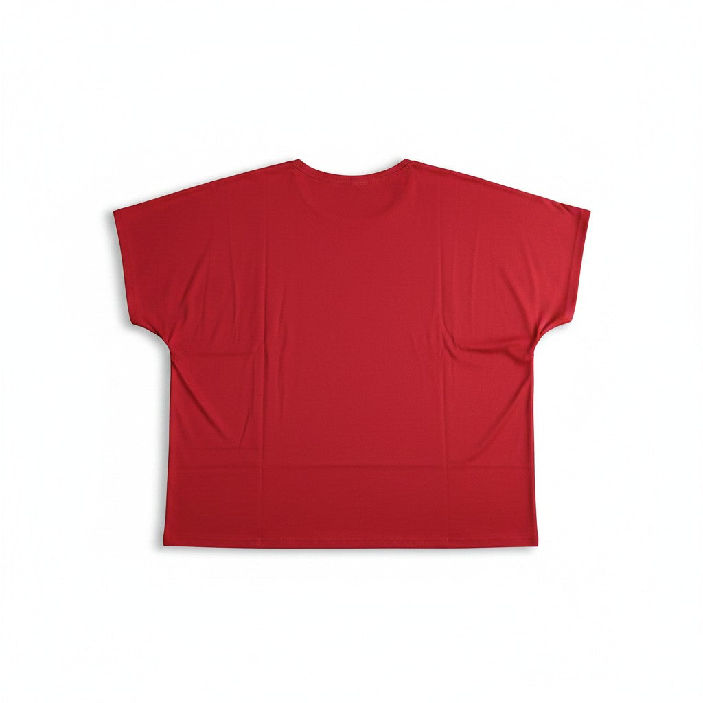Tricou Abstract Passion – Confort și Stil Royal Red Muse