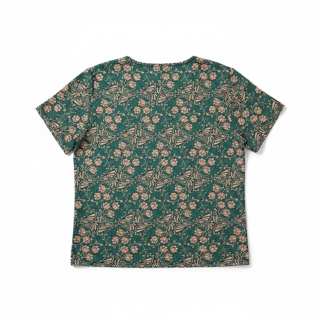 Bluză Vintage Jade Bloom Romance Green