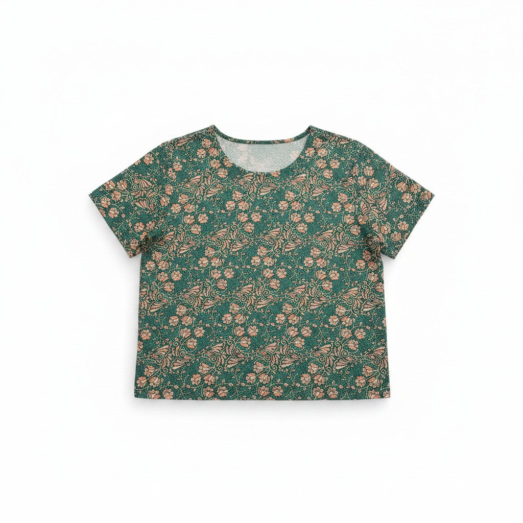 Bluză Vintage Jade Bloom Romance Green