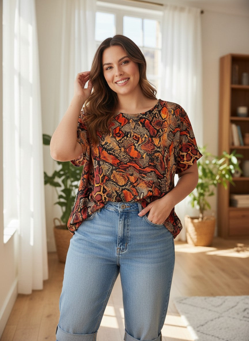 Bluza Sahara Snake – Confort și Stil Animal Print