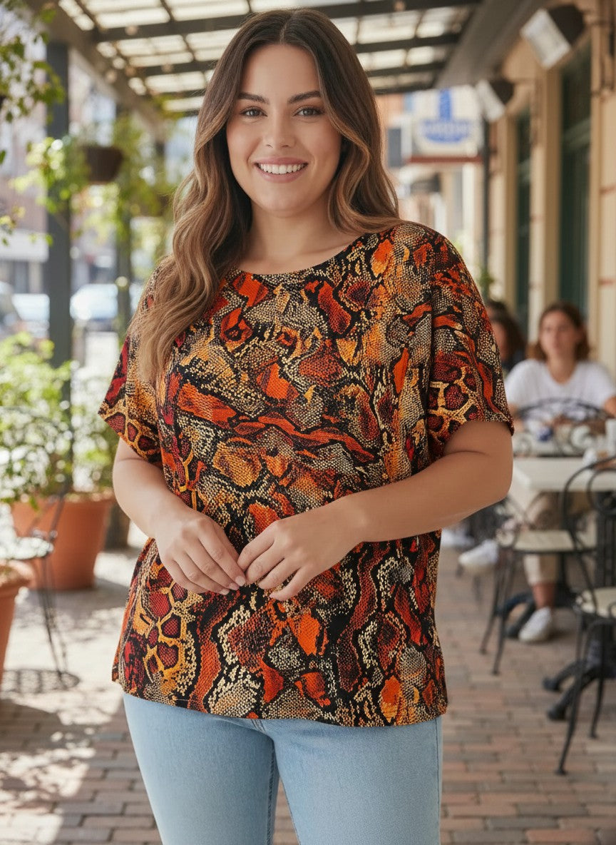 Bluza Sahara Snake – Confort și Stil Animal Print