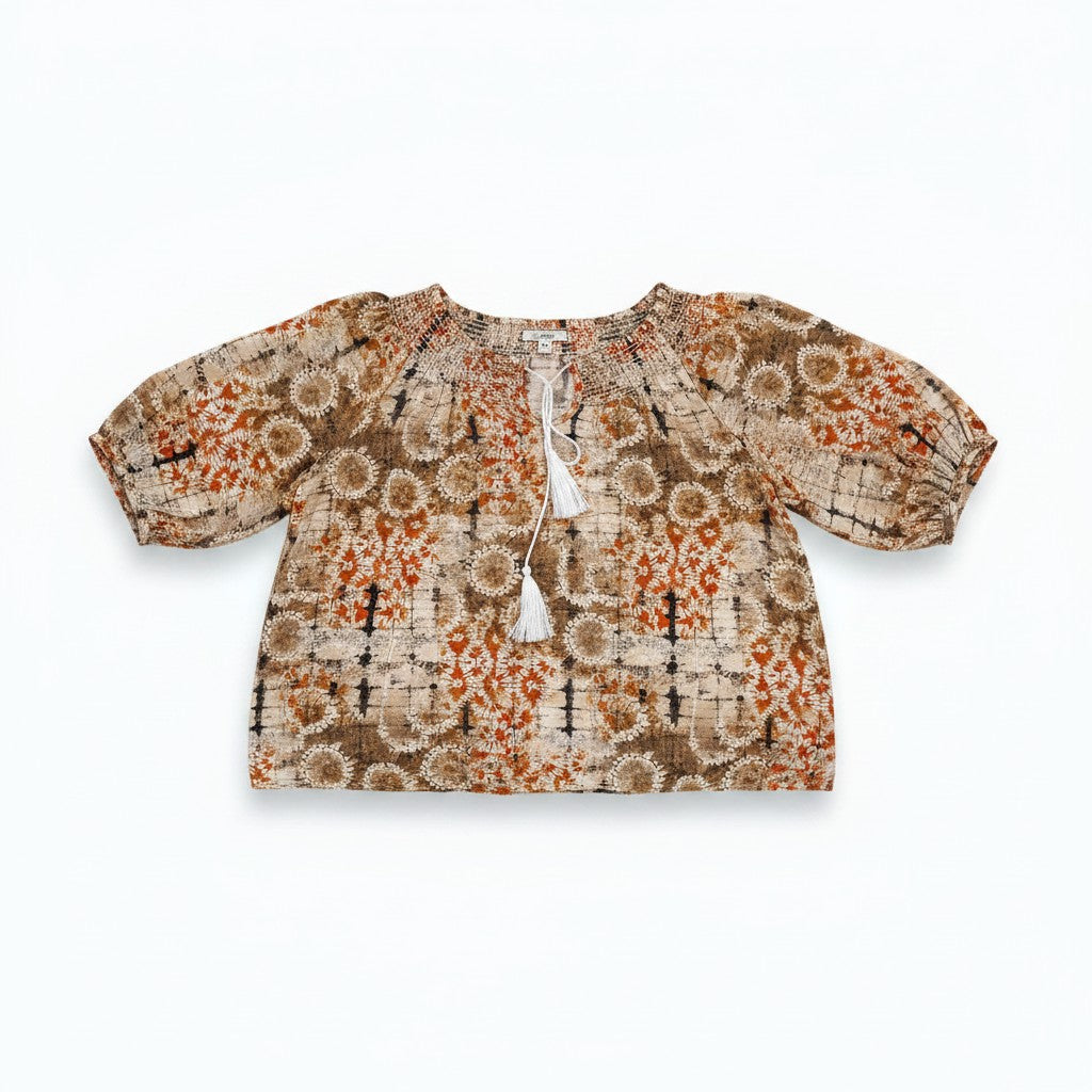 Bluza Top Rusty Petals cu snur
