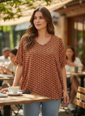 Bluza Retro Mosaic – Confort și Stil Silk-Autumn Maze