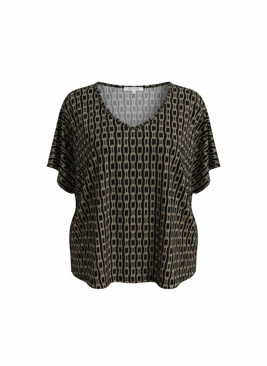 Bluza Golden Links – Confort și Stil Silk-Imperial Black