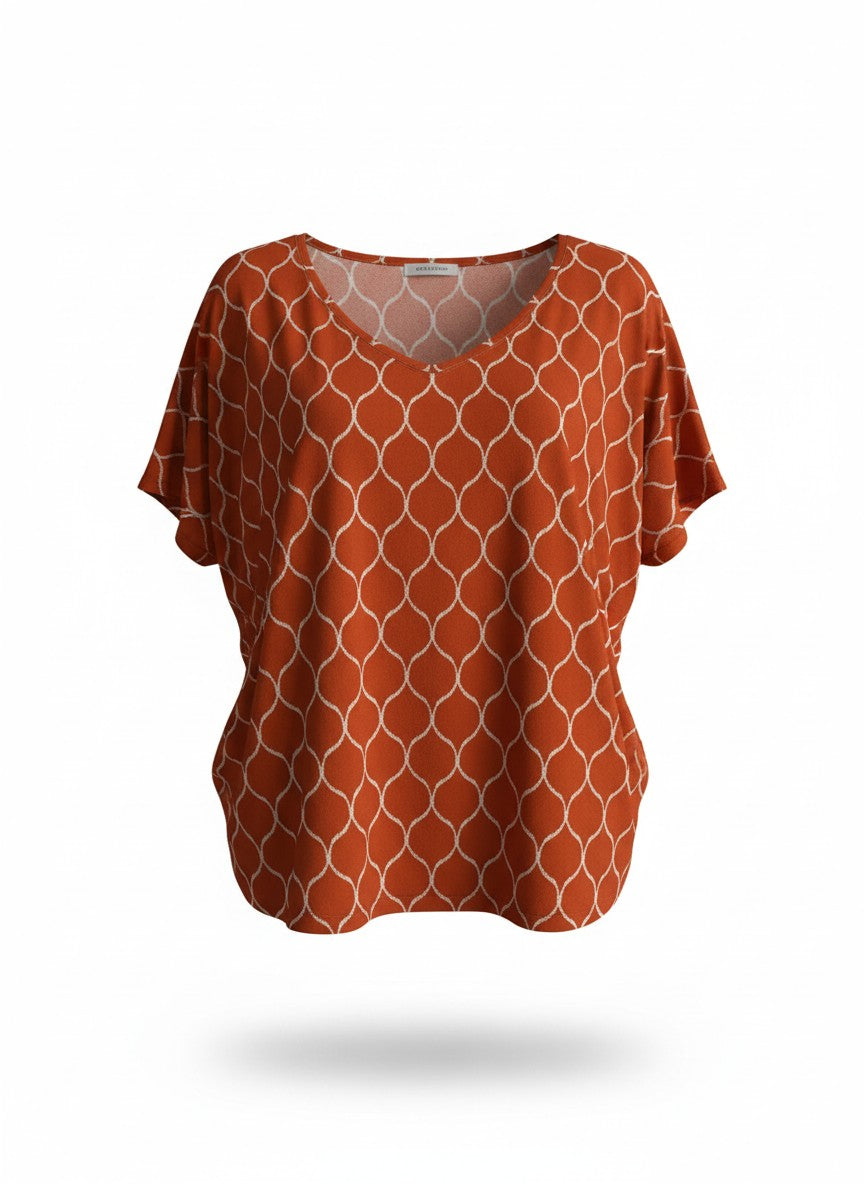 Bluza Honey Net – Confort și Stil Rustic Geometry