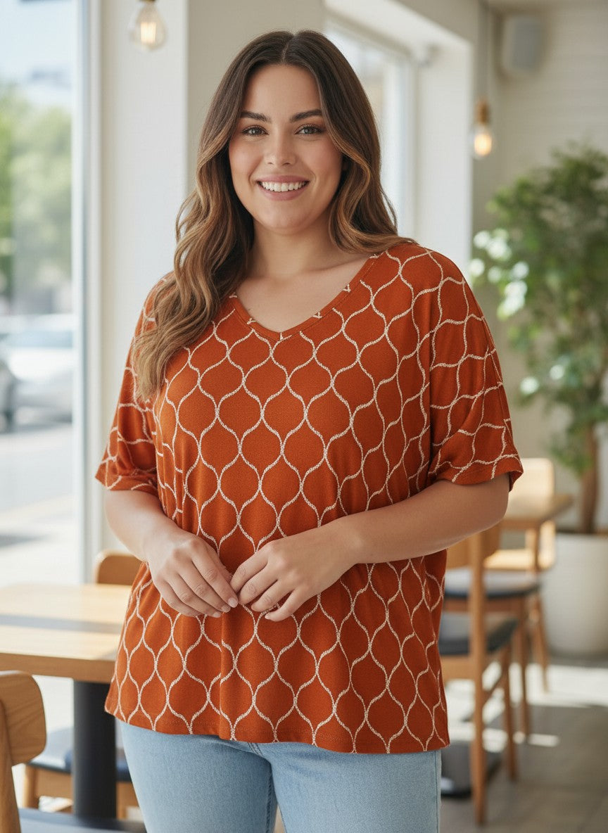Bluza Honey Net – Confort și Stil Rustic Geometry