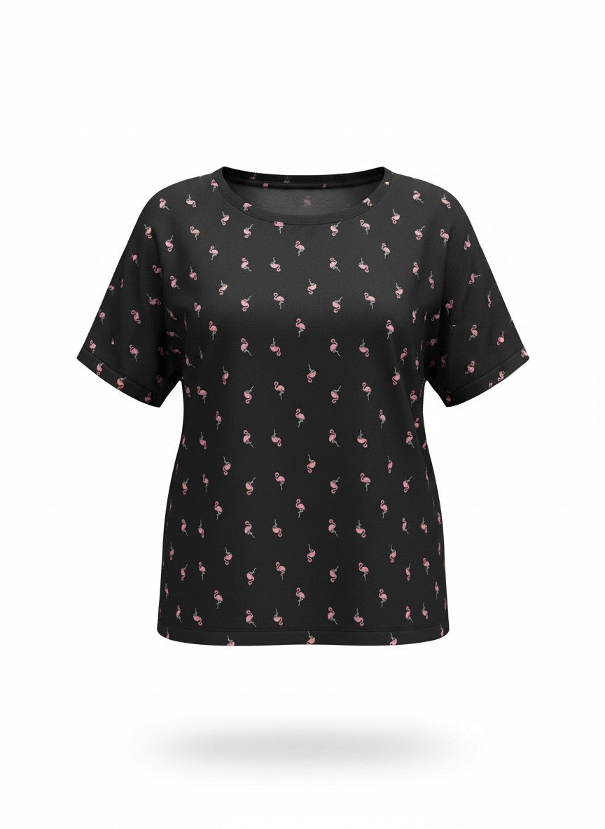 Bluza Pink Flamingo – Confort și Stil Rosy Tropical