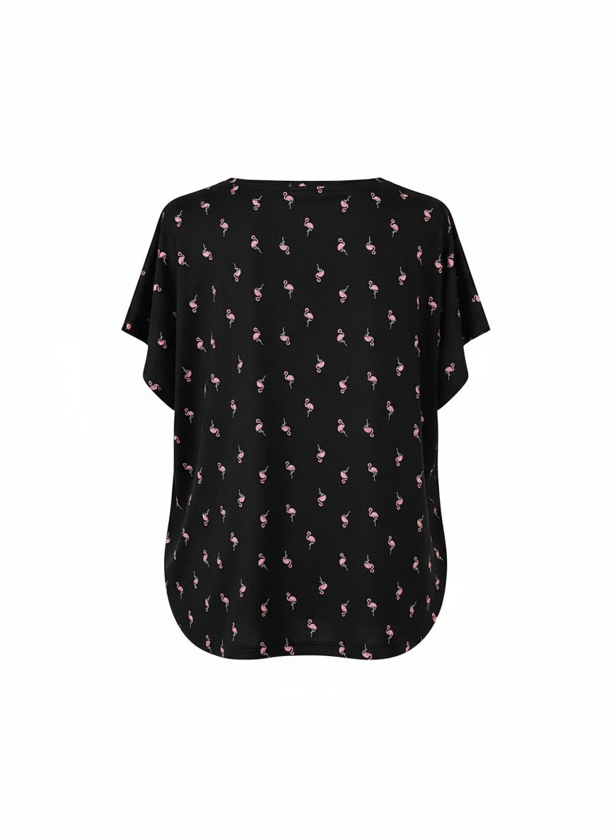 Bluza Pink Flamingo – Confort și Stil Rosy Tropical