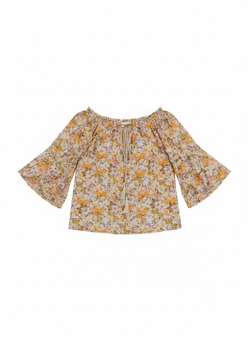 Oversized Style Bluză cu Imprimeu Paisley și Detalii Tip Ie