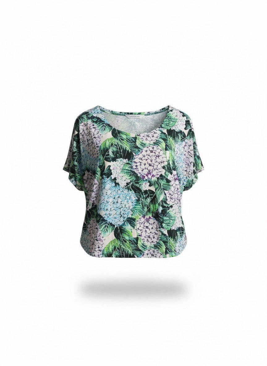 Bluza Botanical Muse – Confort și Stil Silk-Hortensii