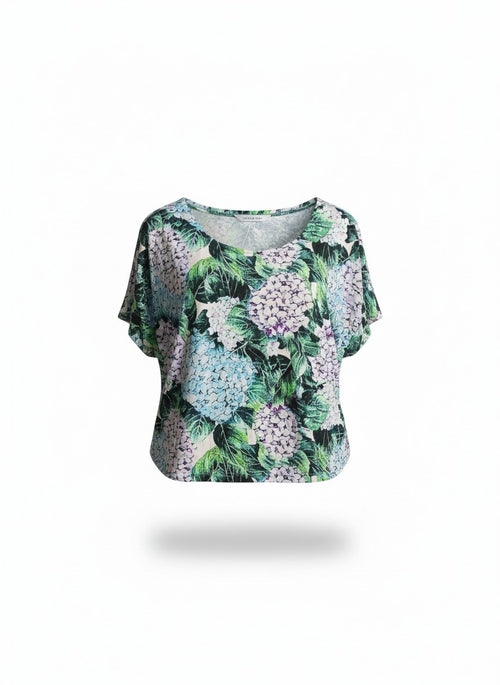Bluza Botanical Muse – Confort și Stil Silk-Hortensii