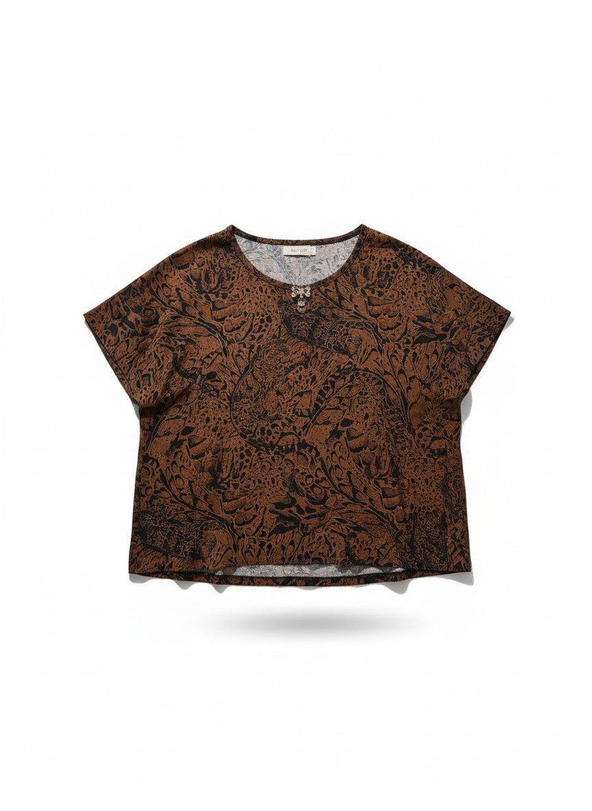 Bluza Chocolate Waves – Confort și Stil Silk-Soft Espresso