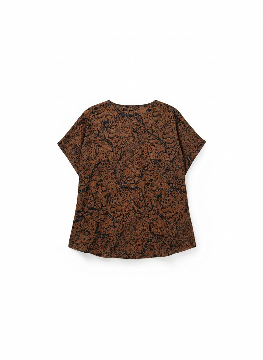 Bluza Chocolate Waves – Confort și Stil Silk-Soft Espresso