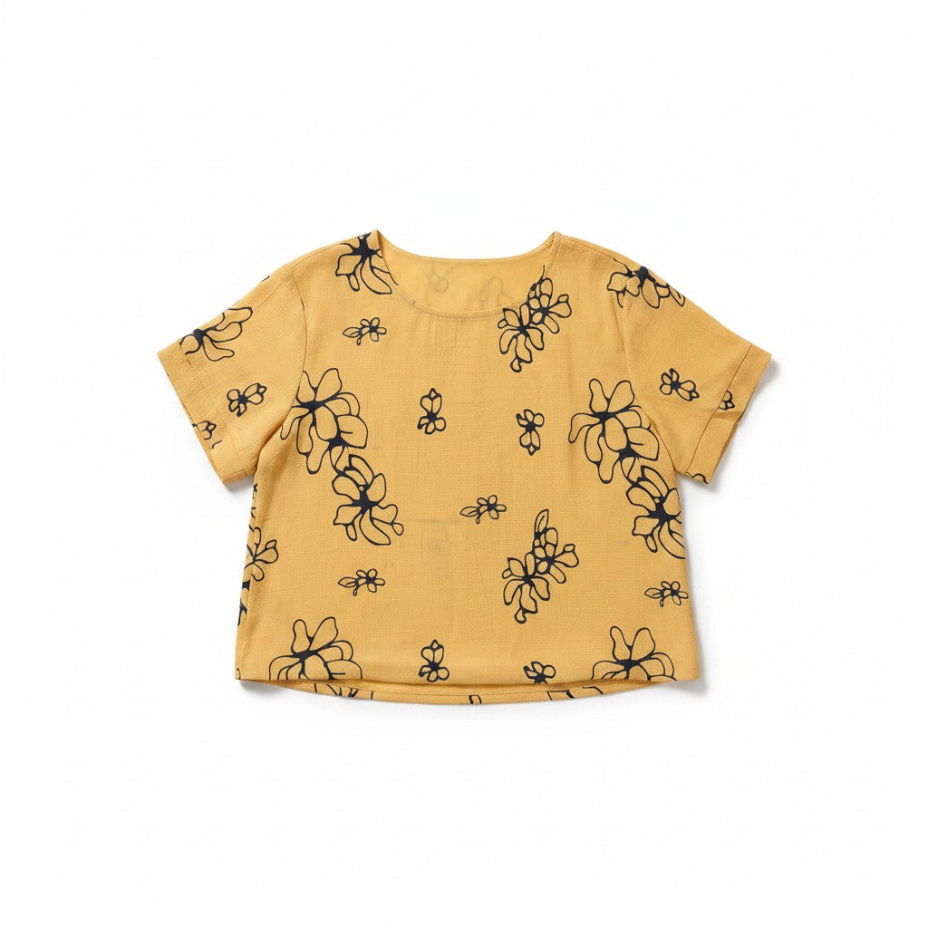 Bluză Mustard Bloom Top Saffron Petals