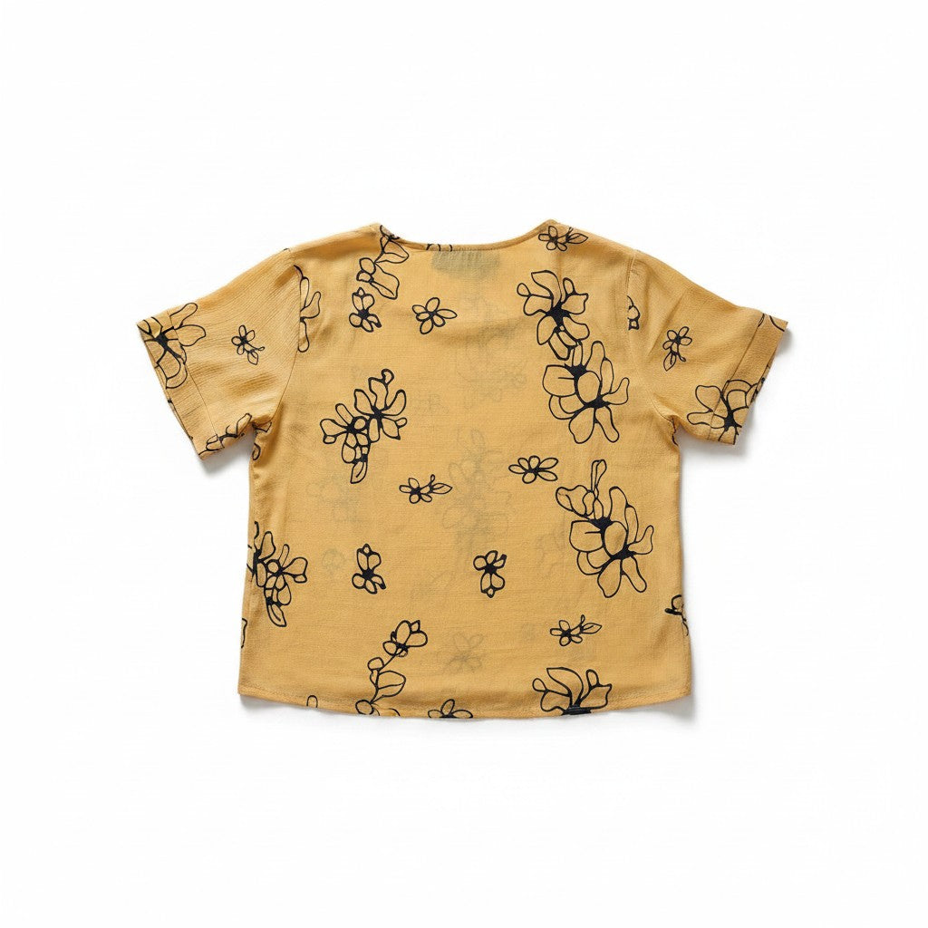 Bluză Mustard Bloom Top Saffron Petals