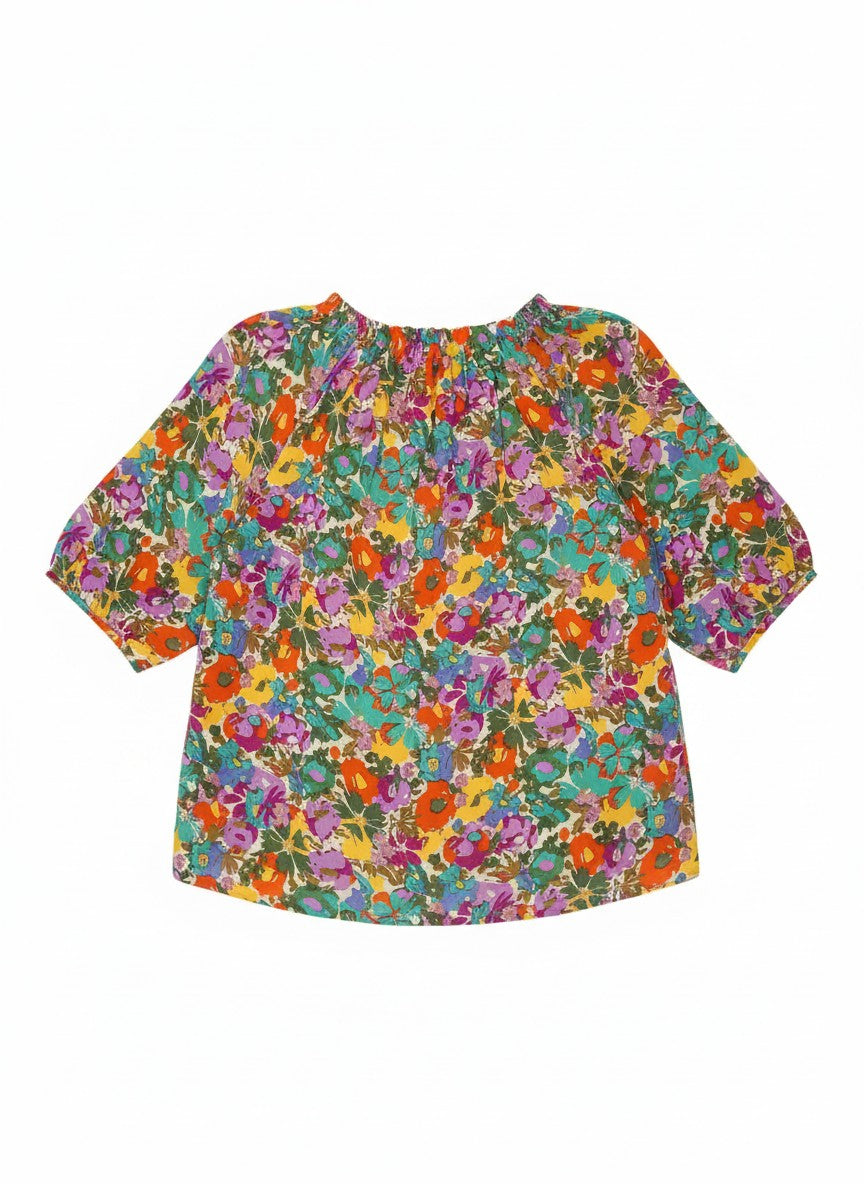 Oversized Style Bluză cu Imprimeu Paisley și Detalii Tip Ie