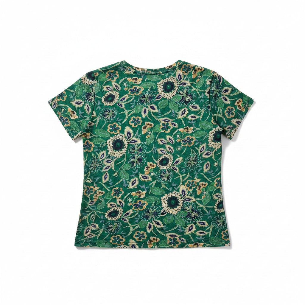 Bluză casual design floral vibrant imprimeu botanic