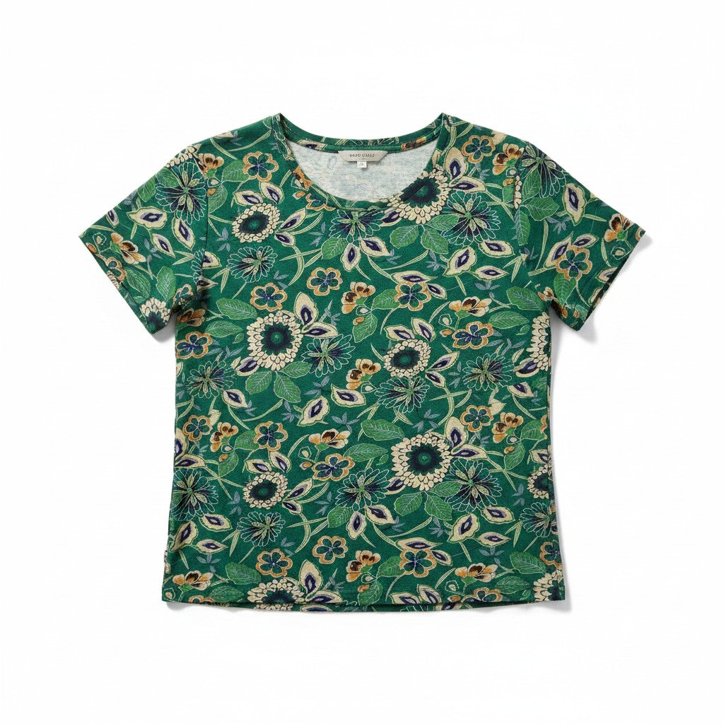 Bluză casual design floral vibrant imprimeu botanic