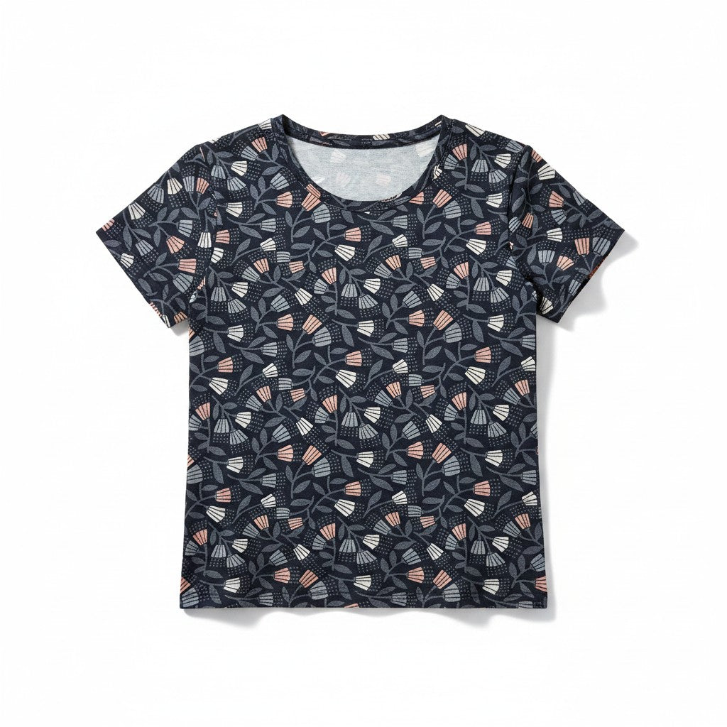 Bluză casual model floral stilizat croială confortabilă