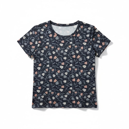 Bluză casual model floral stilizat croială confortabilă
