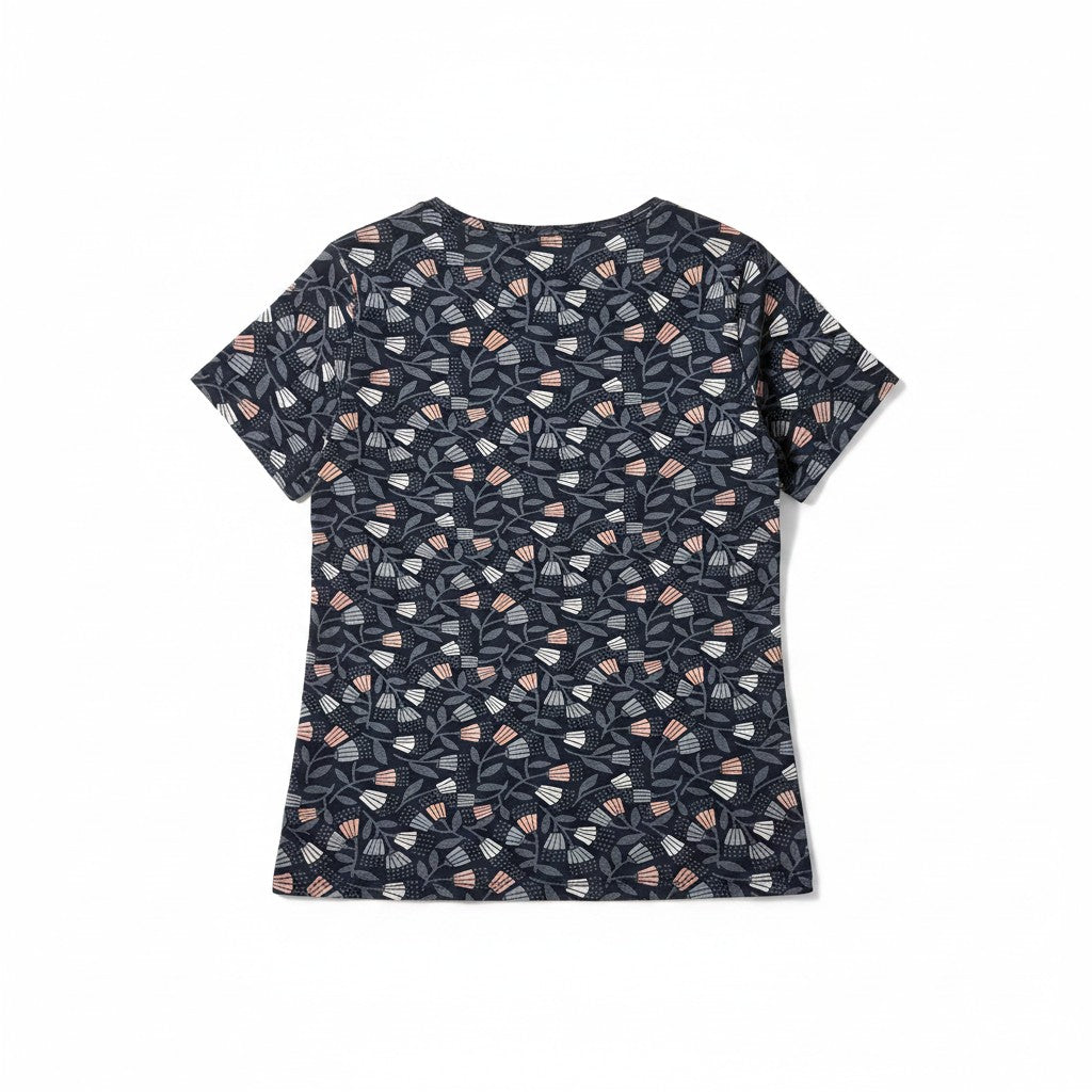 Bluză casual model floral stilizat croială confortabilă
