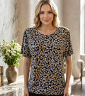 Bluză Casual Lejeră Maya – Model Geometric cu Buline Aglomerate